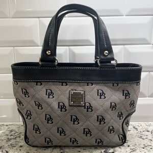 Dooney & Bourke Signature Black Small Tote EUC